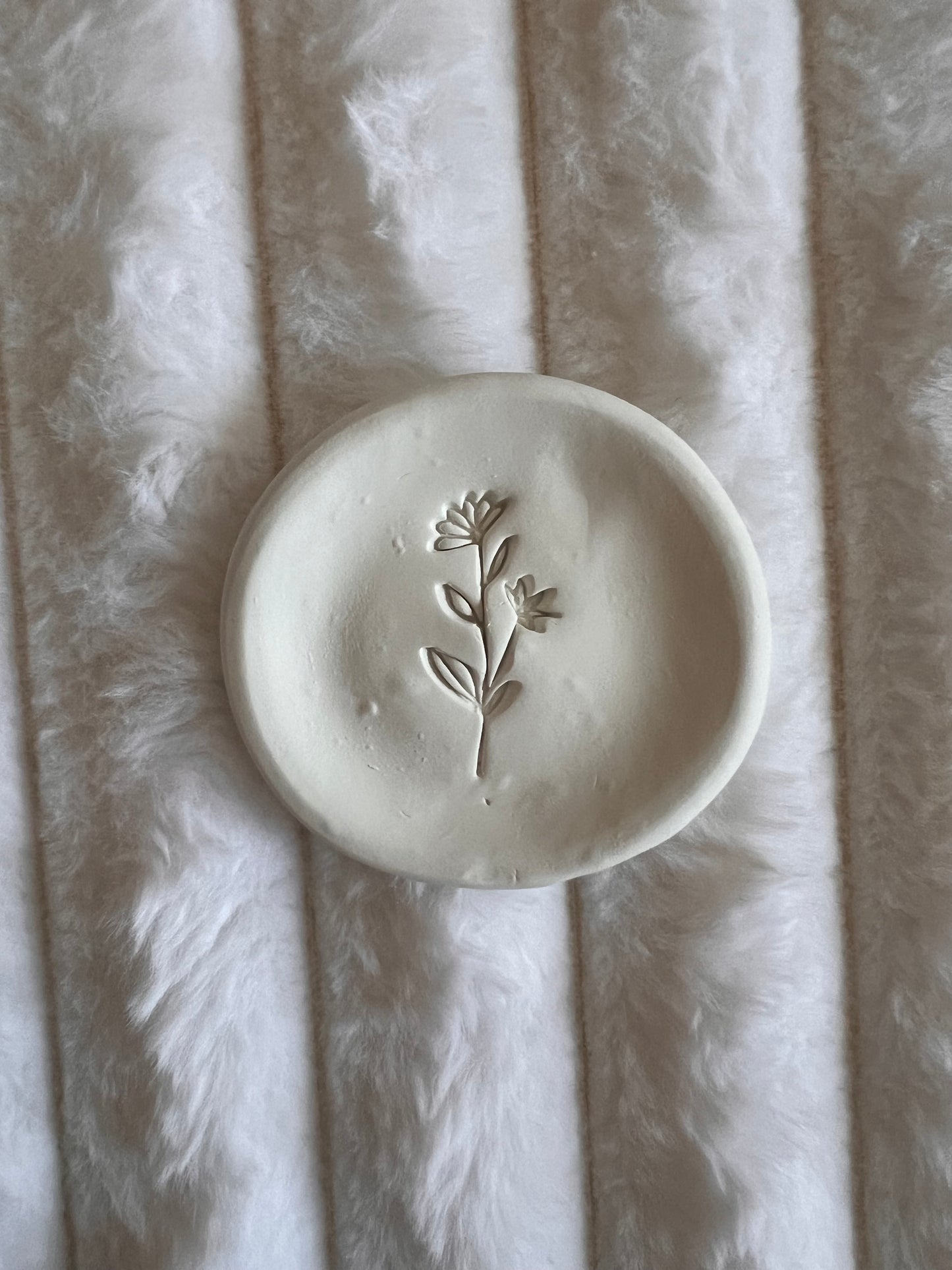 Rustic Clay Trinket Dish | Personalized Ring Dish with Initials | Custom Jewelry Holder for Bridesmaids, Weddings & Couples