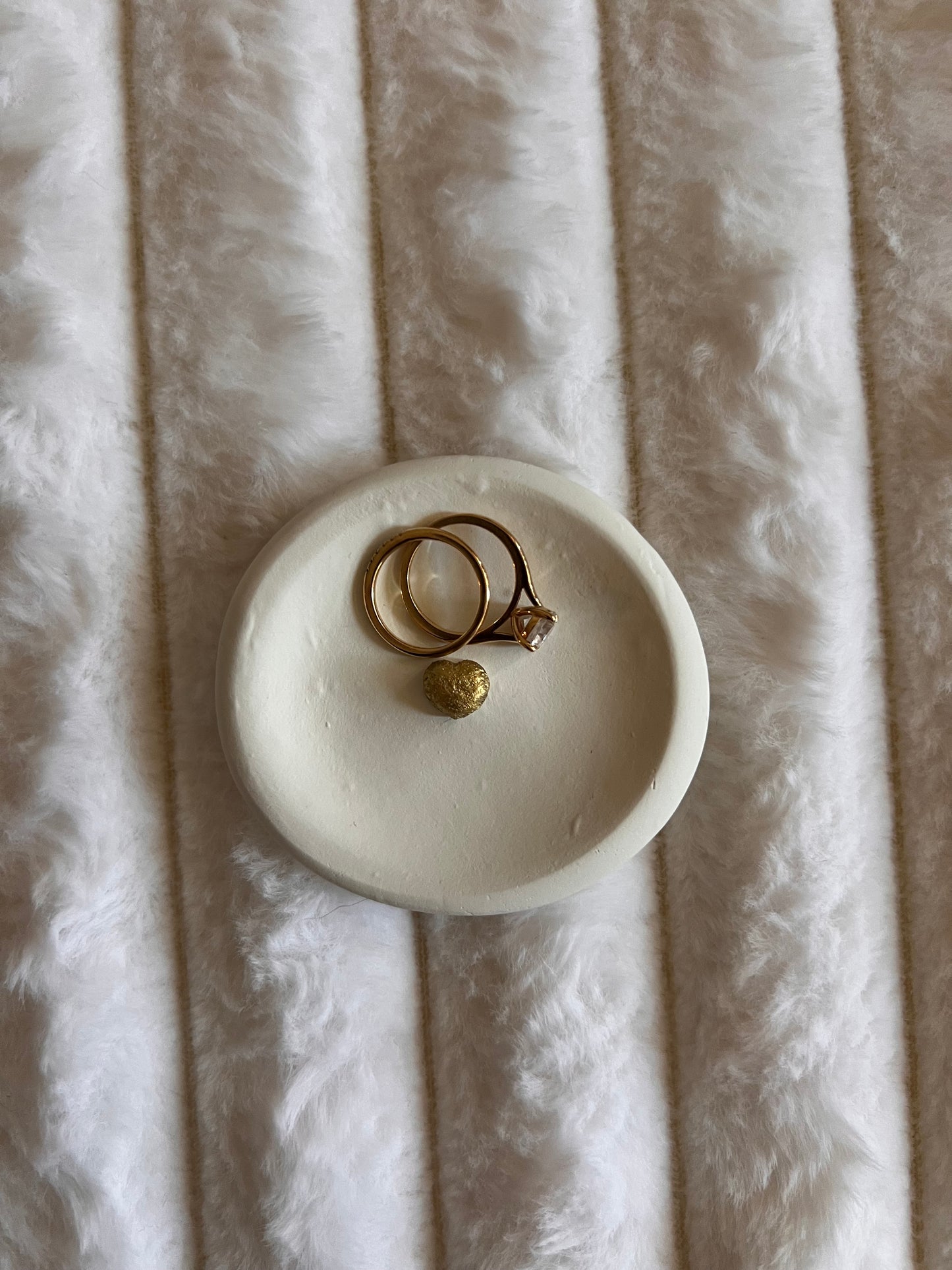 Rustic Clay Trinket Dish | Personalized Ring Dish with Initials | Custom Jewelry Holder for Bridesmaids, Weddings & Couples
