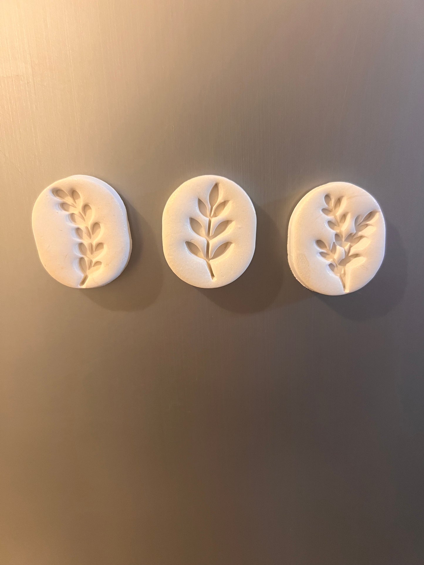 Handmade Clay Leaf Magnets – Set of 3 | Rustic Botanical Fridge Décor | Gift-Ready Box | Wedding Favours