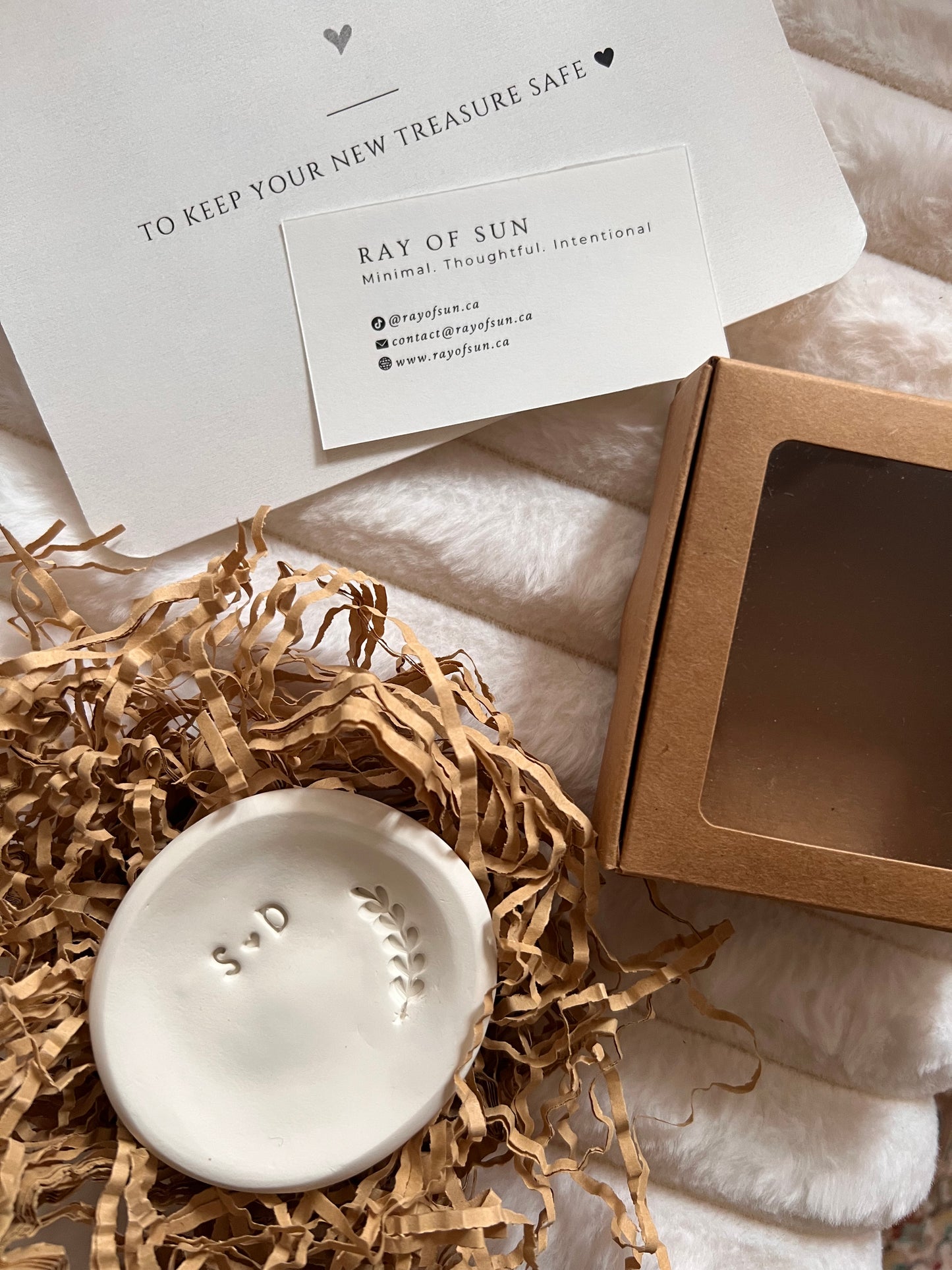 Rustic Clay Trinket Dish | Personalized Ring Dish with Initials | Custom Jewelry Holder for Bridesmaids, Weddings & Couples